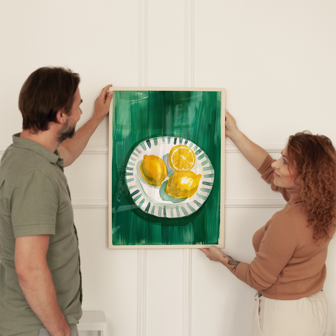 Abstract Lemons Contemporary Kitchen Art Print - Image 3