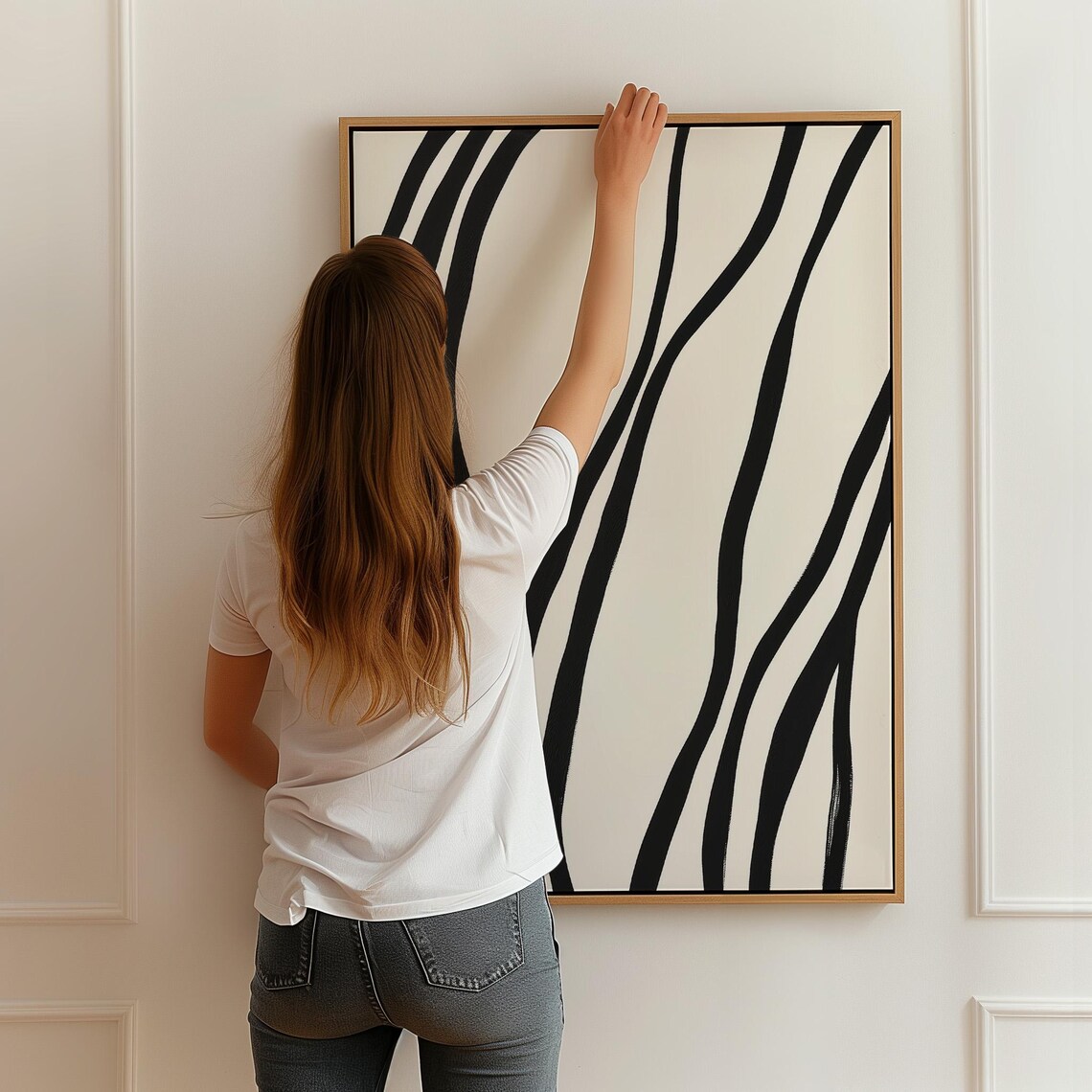 Minimalist Abstract Line Art, Modern Neutral Decor - Image 2