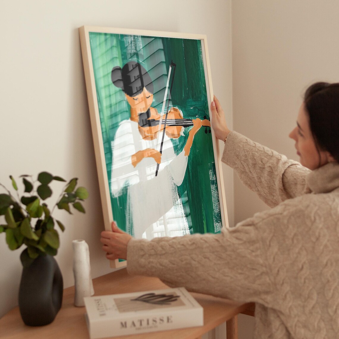 Violin Girl, Modern Music Portrait Print - Image 6