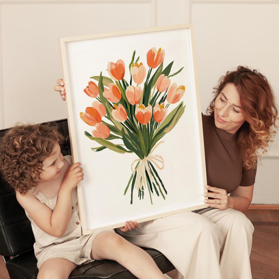 Bouquet Of Flowers Minimalist Floral Art Print - Image 2