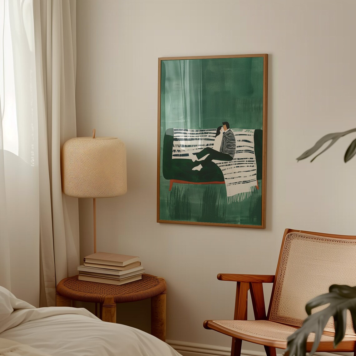 Abstract People Minimalist Art Print, Castleton Green - Image 3