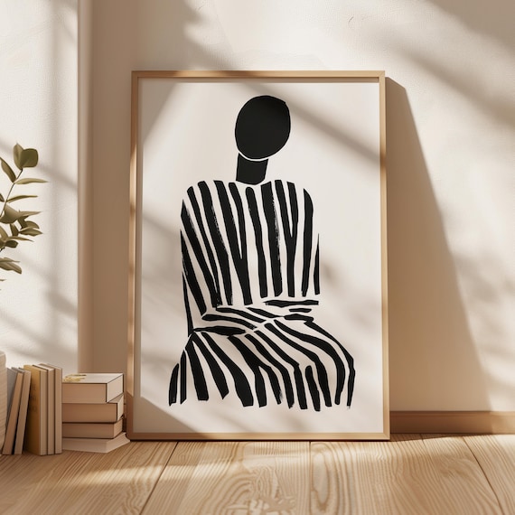 Minimalist Figure Art Poster, Abstract Fashion Decor