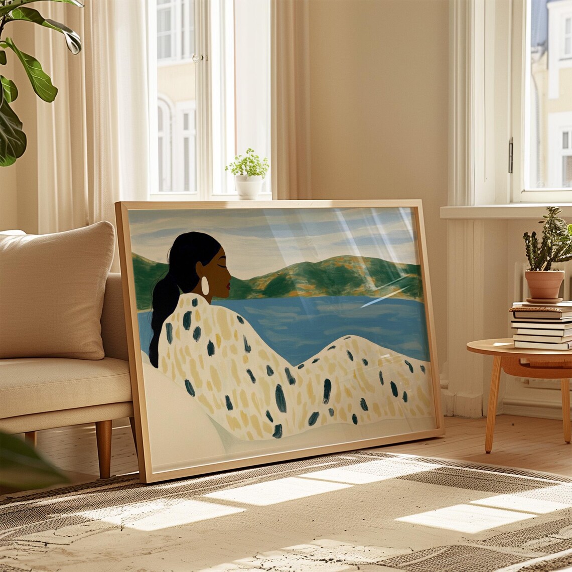 Abstract Woman by the Water, Minimalist Wall Art Print - Image 3