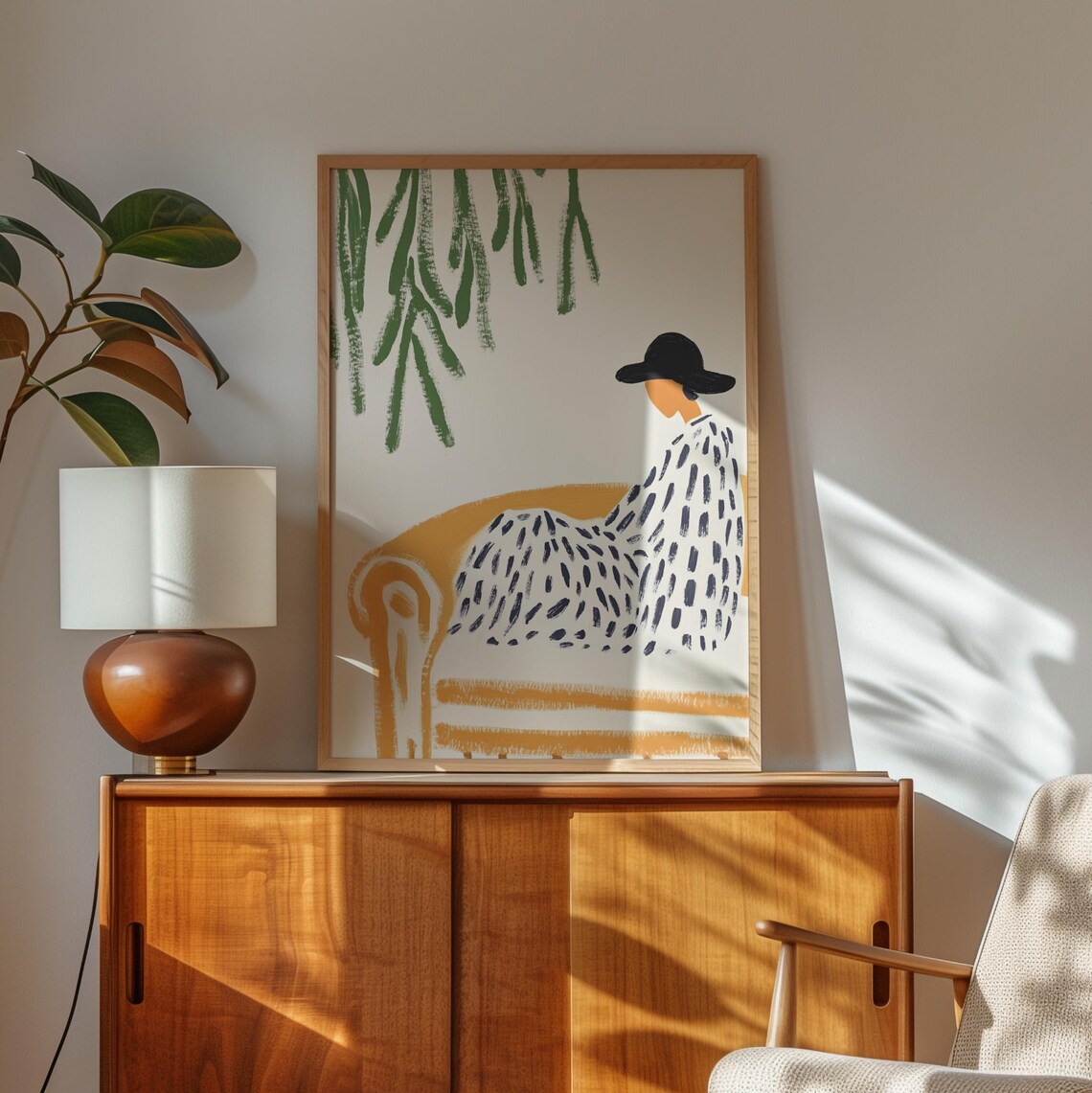 Modern Abstract Woman Illustration Art Print - Image 2