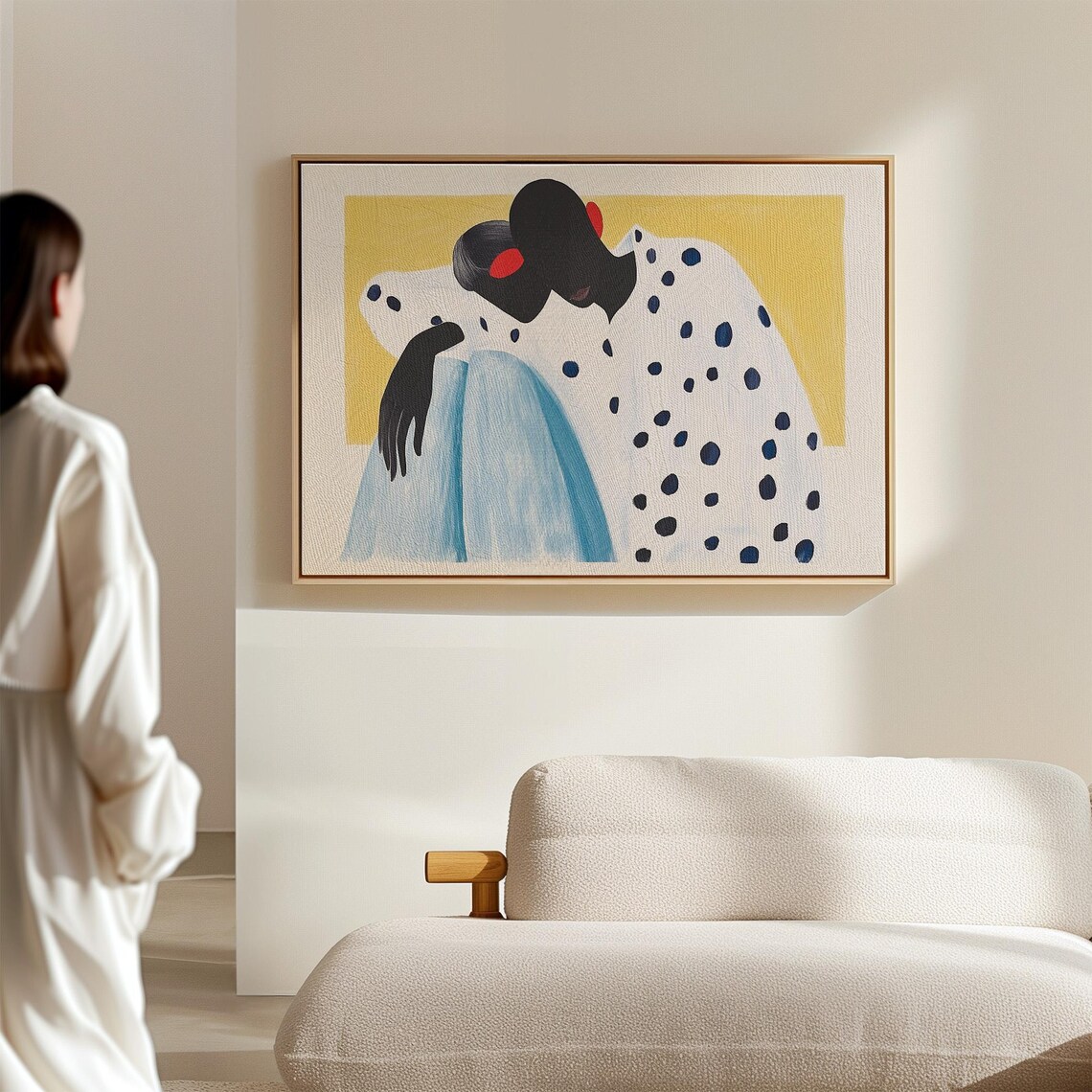 Abstract Couple, Polka Dot Minimalist Decor