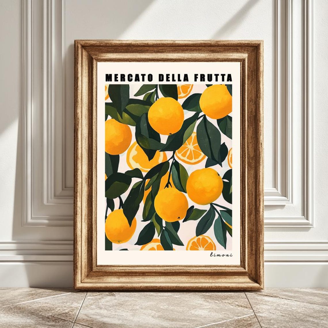 Lemons Art Print, Kitchen Wall Art