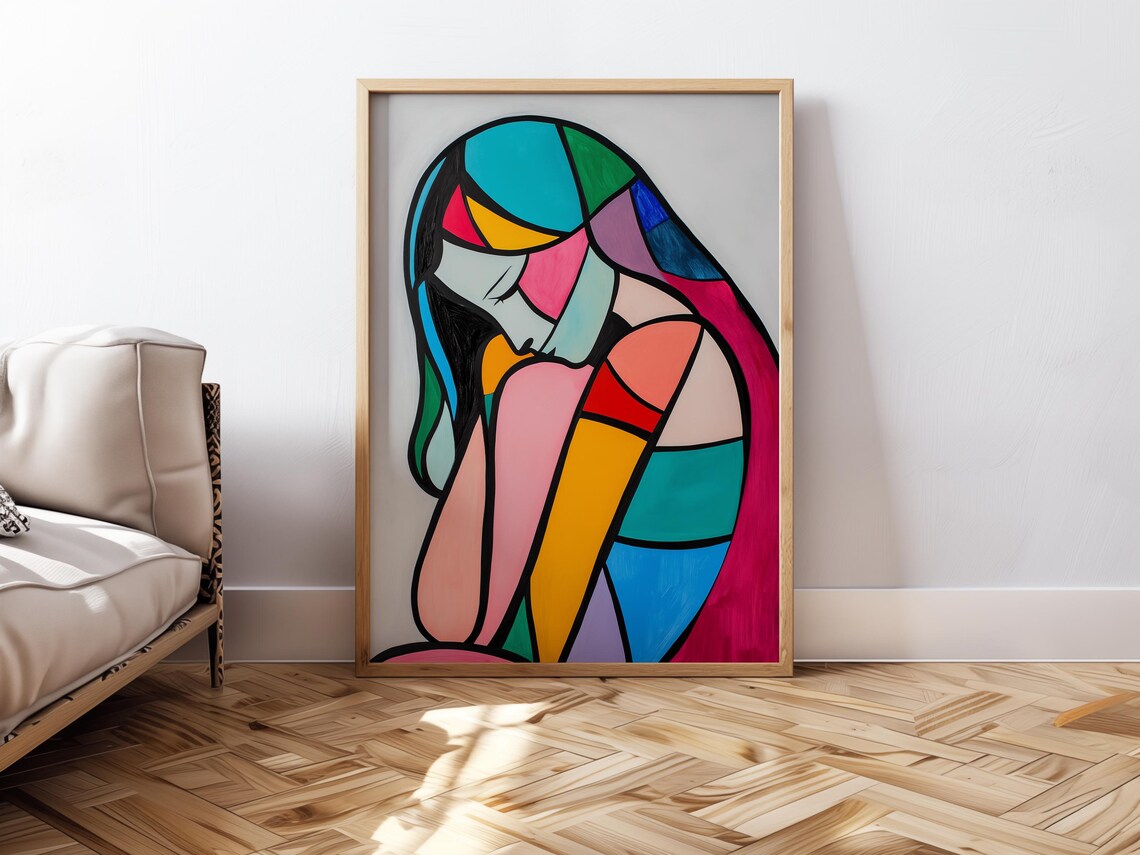 Hand Drawn Abstract Woman, Feminine Wall Art Print - Image 4