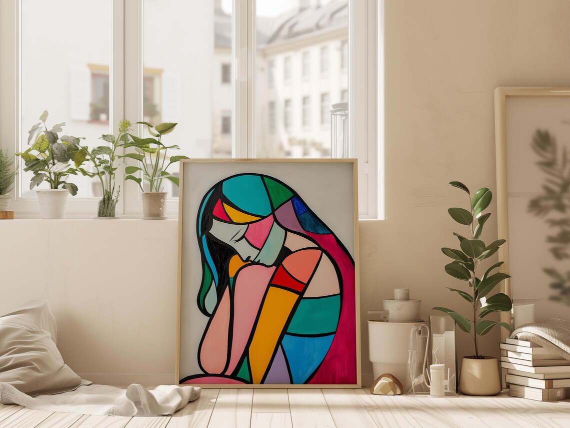 Hand Drawn Abstract Woman, Feminine Wall Art Print - Image 2