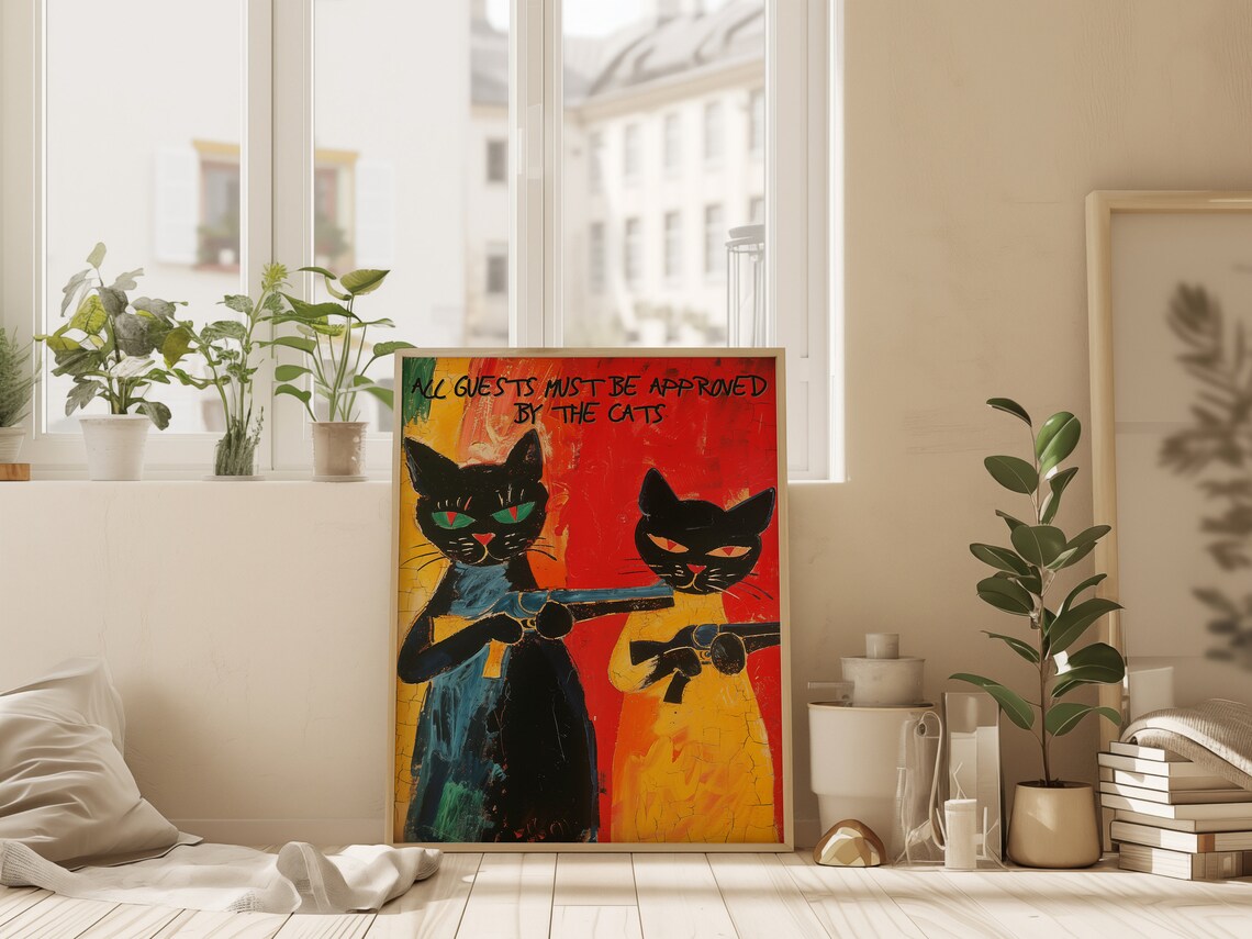 Funny Cat Art Print, Gift for Cat Lovers - Image 3