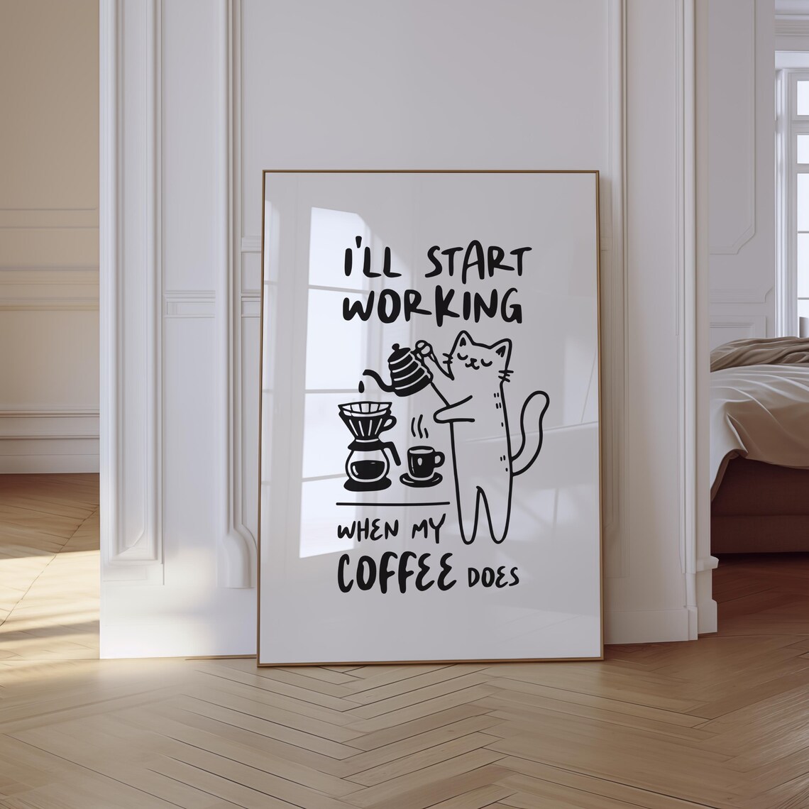 Cat Expresso, Funny Coffee Bar Decor Art Print - Image 2