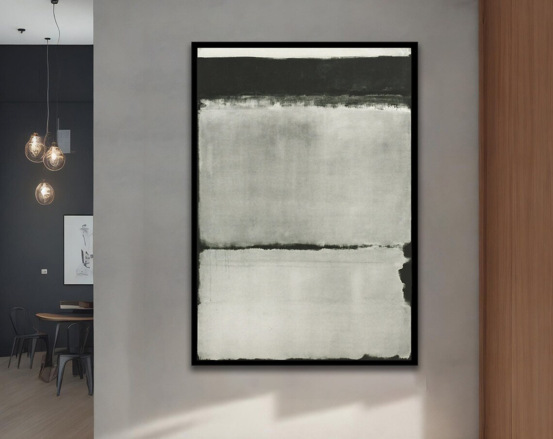 Mark Rothko-Inspired White Abstract Art Print
