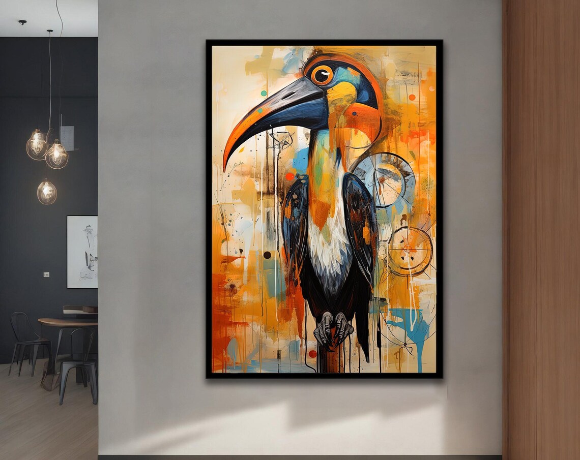 Toucan Bird Painting, Modern Decor Wall Art Print