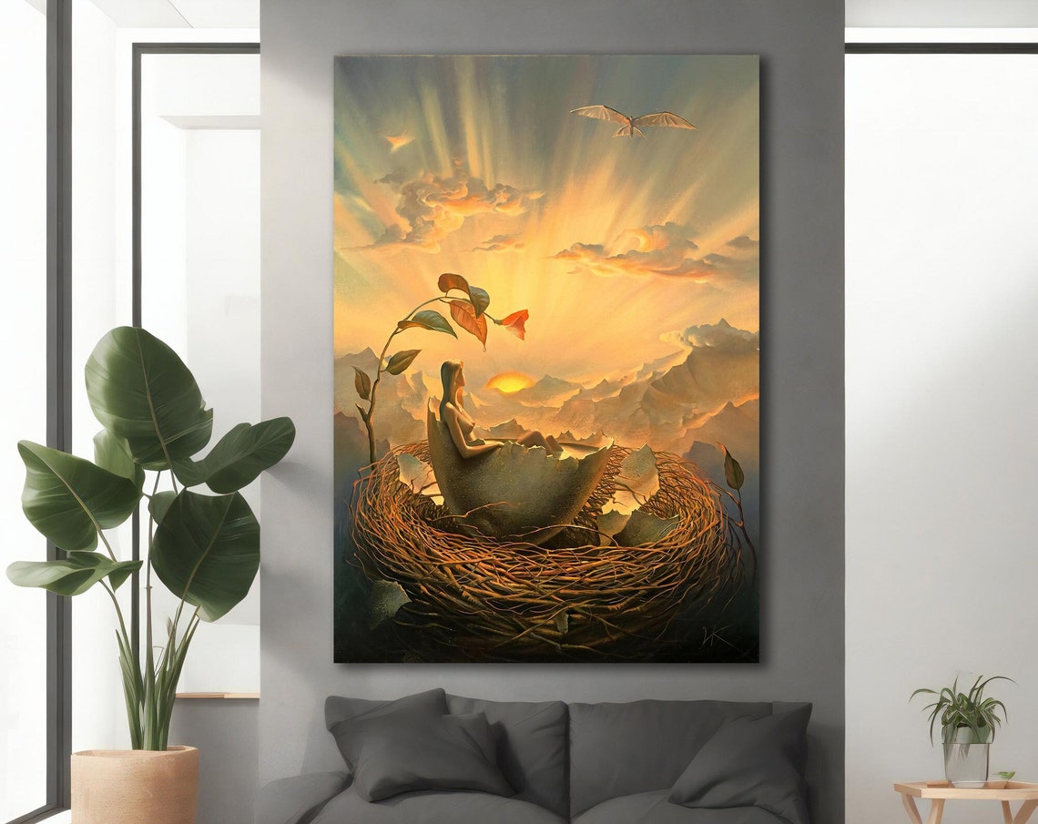 Vladimir Kush The Birth Of Love On Vladimir Kush Sun And Egg Print Vladimir Kush Egg Painting Art Vladimir Kush Sun Wall Art