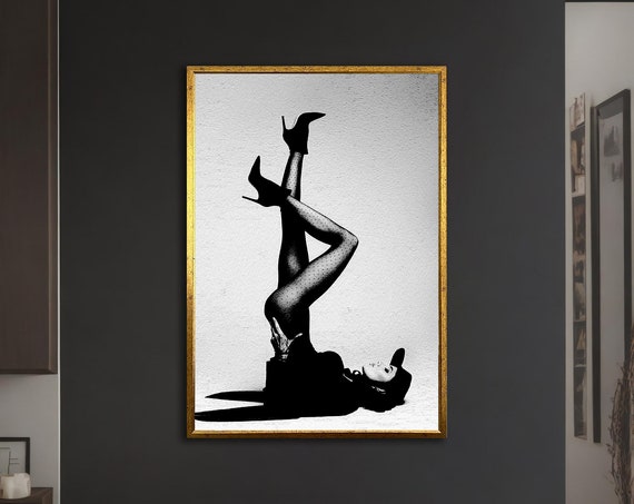 Woman In Heels Art Print Abstract Woman Wall Art Modern Decor Ideas For Home And Office With Different Frame Options