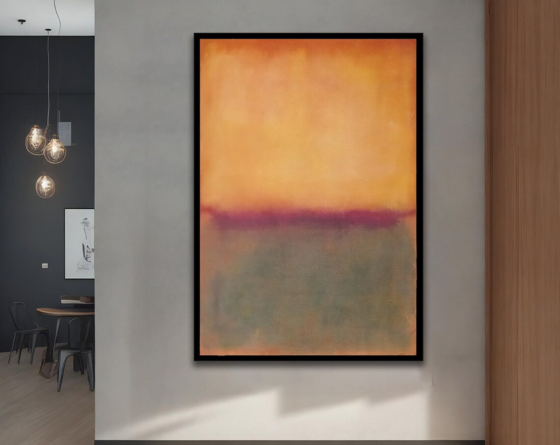 Mark Rothko-Inspired Yellow and Red Art Print