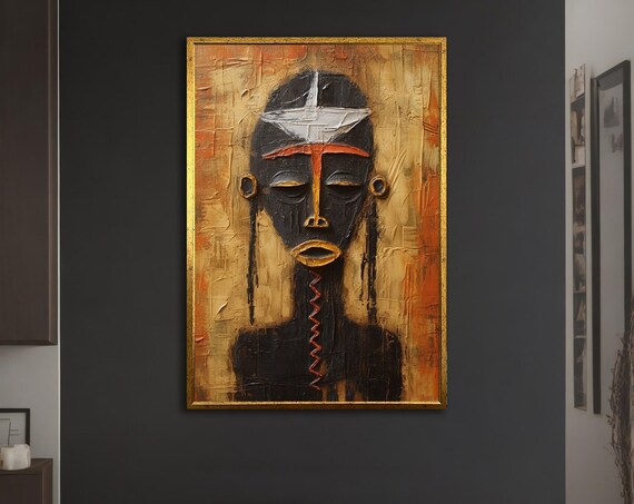 Exotic African Woman Painting Wall Art For Home And Office Modern Natural Vibrant Decoration Ideas With Different Frame Options