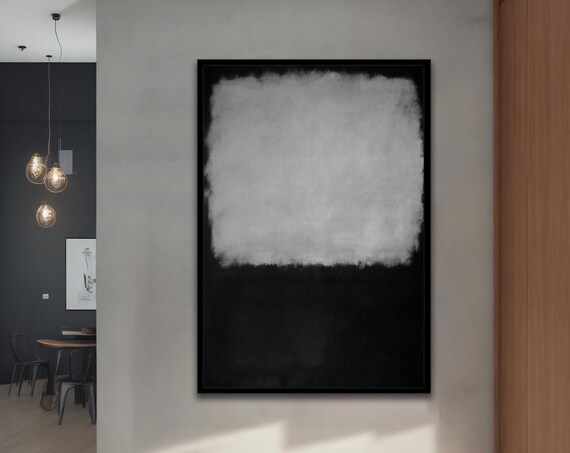 Mark Rothko-Inspired Gray Black Abstract Art Print