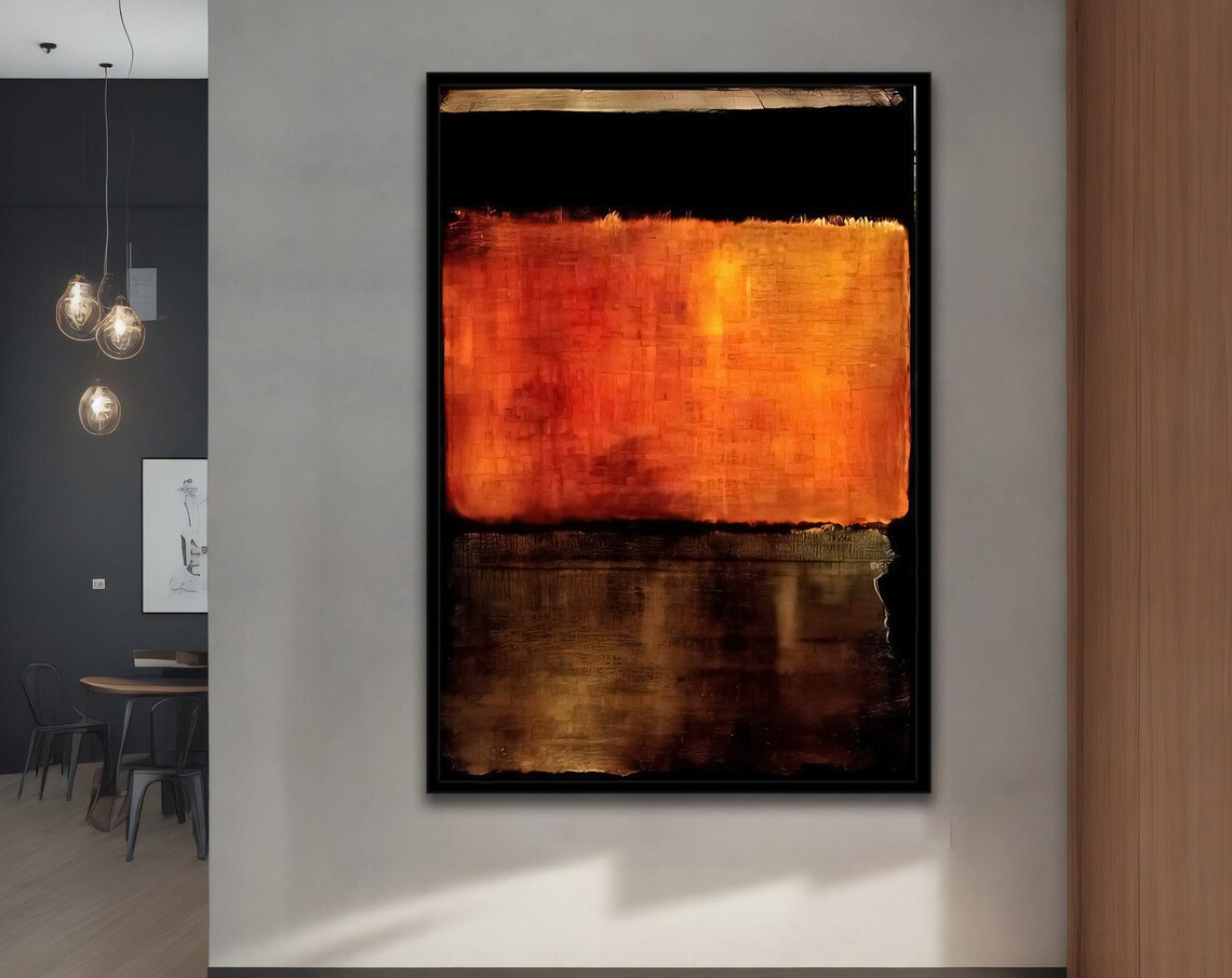Mark Rothko Orange Brown Colorful Mix Rothko Art Mark Rothko Wall Art With Different Frame Options For Your Home And Office