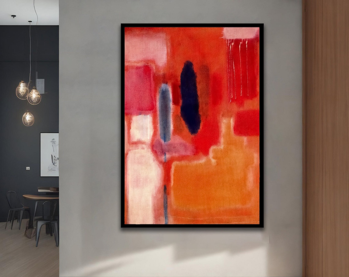 Mark Rothko Red And Orange Mix Colorful Rothko Art Mark Rothko Wall Art With Different Frame Options For Your Home And Office