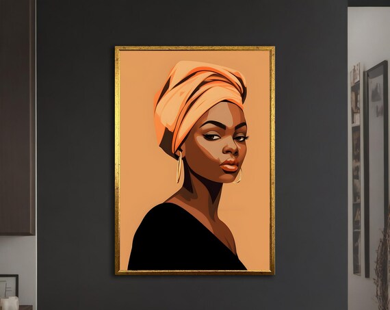 African Woman Painting African Art Wall Art For Your Home And Office Modern Natural Vivid Decor Ideas With Different Frame Options