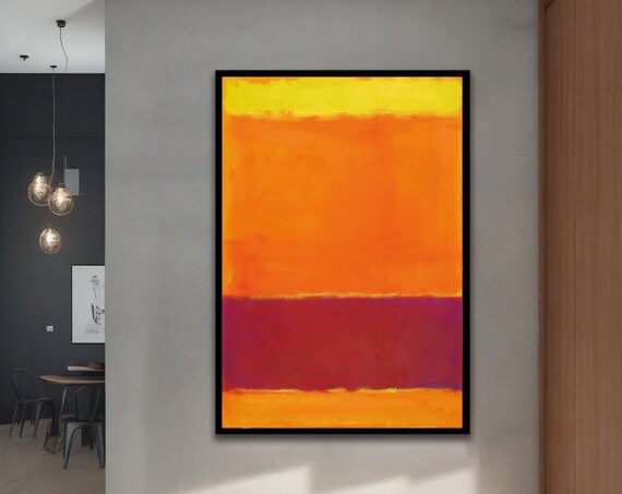 Mark Rothko Yellow Orange Red Colorful Mix Rothko Art Mark Rothko Art With Different Frame Options For Your Home And Office