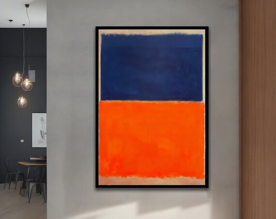Mark Rothko Blue And Orange Colorful Mix Rothko Art Mark Rothko Wall Art With Different Frame Options For Your Home And Office