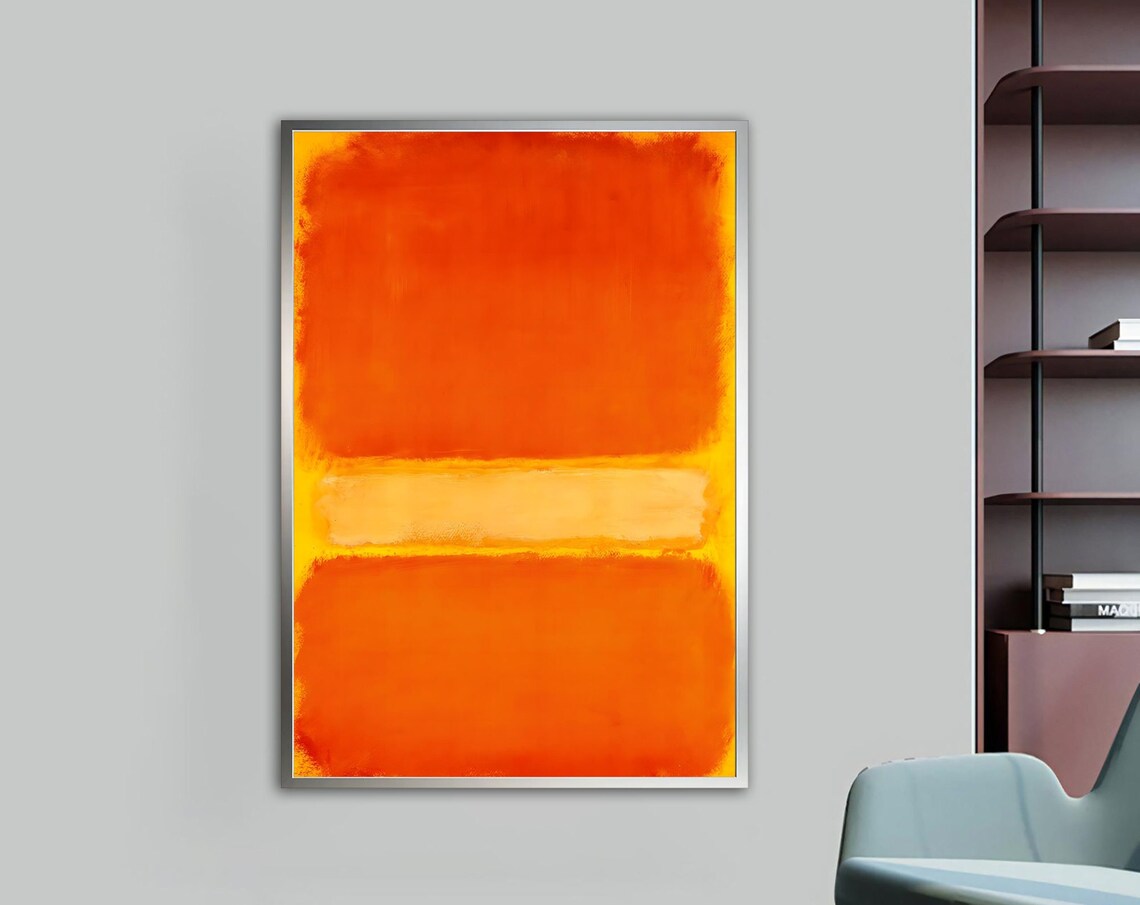 Mark Rothko-Inspired Orange Yellow Abstract Art Print