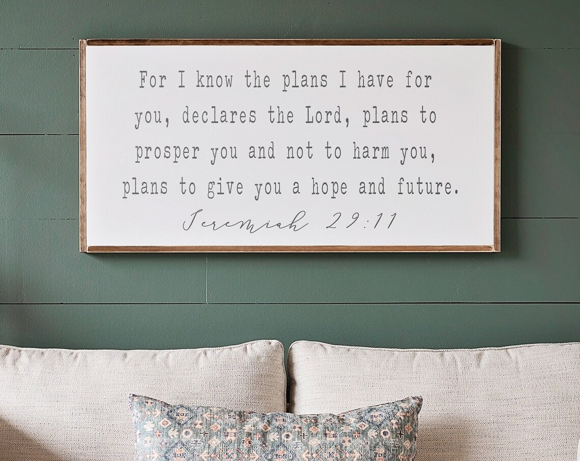 Jeremiah 29:11 Bible Verse Scripture Wall Art Print
