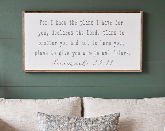 Jeremiah 29:11 Bible Verse Scripture Wall Art Print