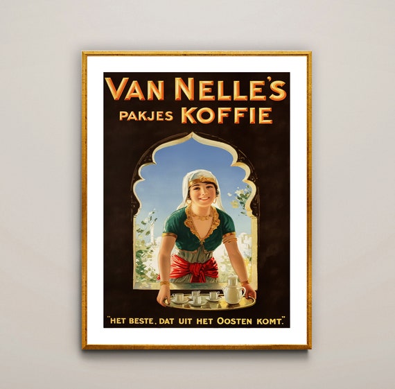 Van Nelles Pakjes Koffie Vintage Fooddrink Poster Poster Paper Or Print Gift Idea Wall Decor