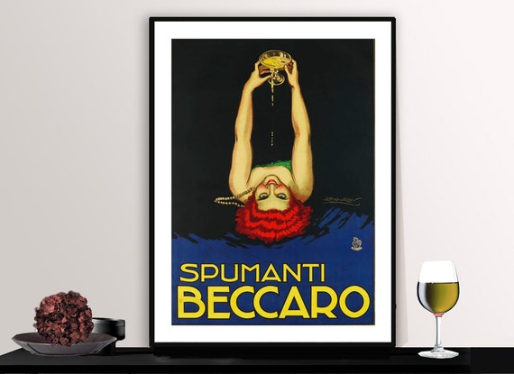 Spumanti Beccaro Vintage Fooddrink Poster Poster Paper Or Print Gift Idea Wall Decor