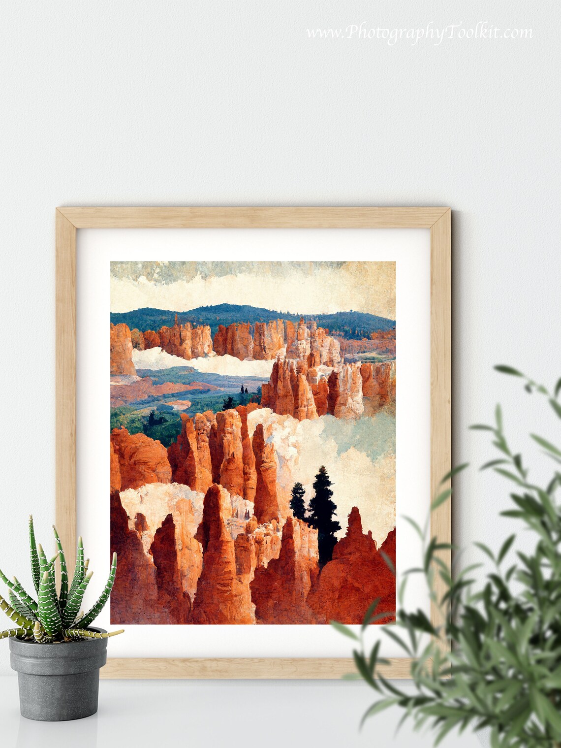 Bryce Canyon Red Rock Hoodoos Vintage Landscape Travel Poster - Image 5
