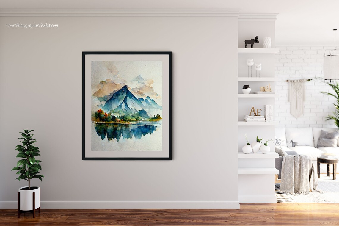 Forest Wall Art Watercolor Landscape Art Print - Image 4