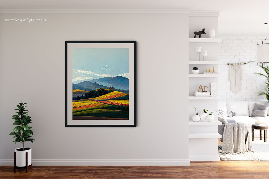 Napa Valley Wine Country Poster, California Landscape - Image 4
