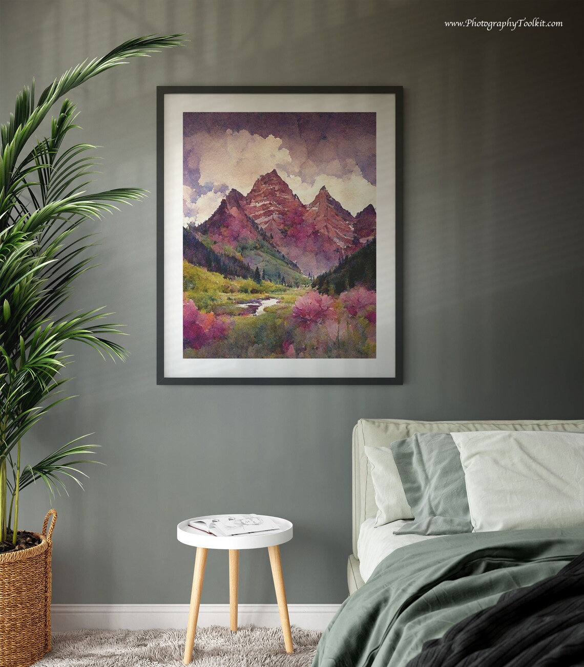 Maroon Bells Colorado Landscape Art Print - Image 3