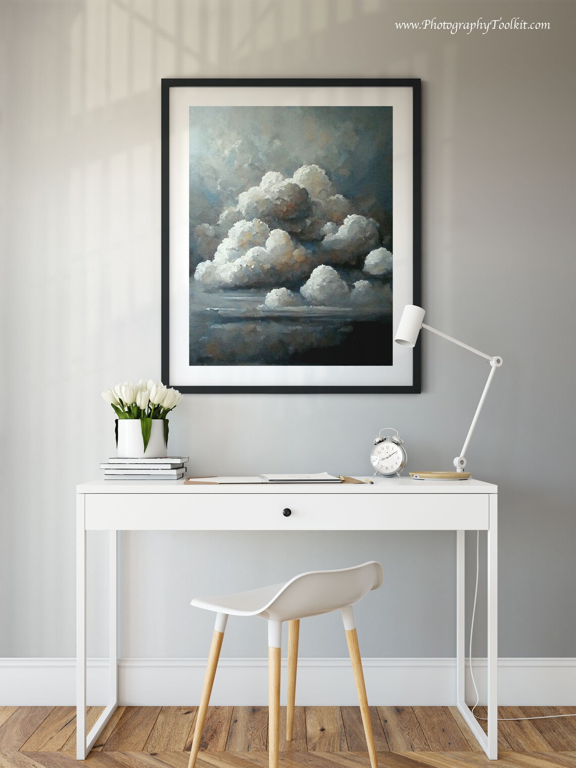 Clouds Vintage Print, Countryside Sky Art Print - Image 2
