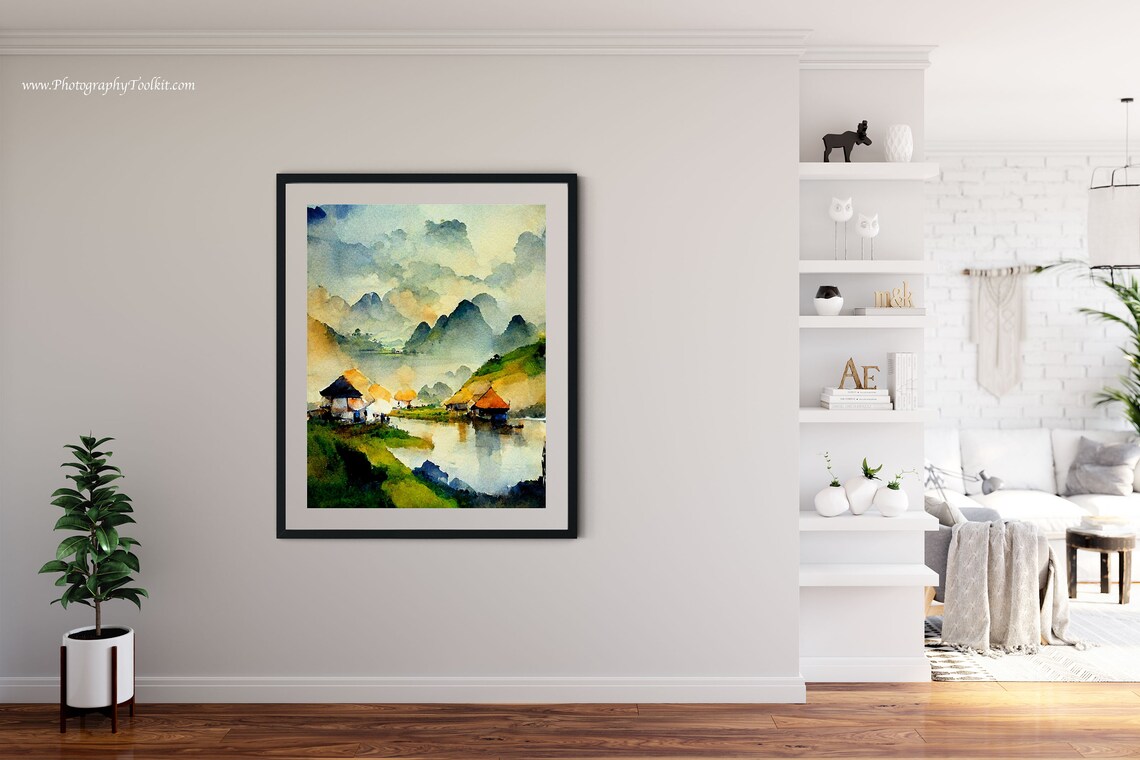 Vietnam Watercolor Travel Poster, Asia Wall Decor - Image 4