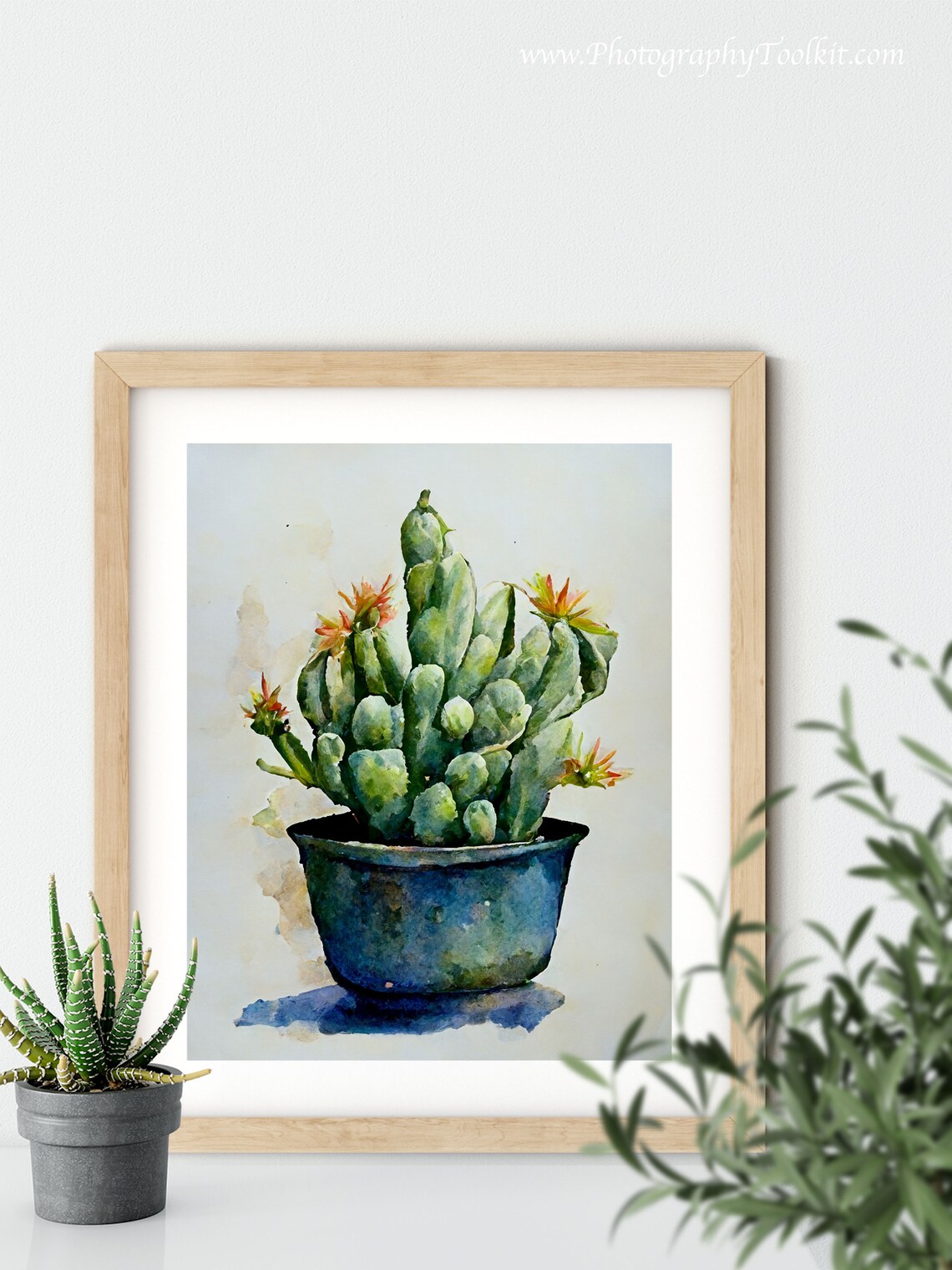 Potted Cactus Art Print, Boho Desert Wall Art - Image 5