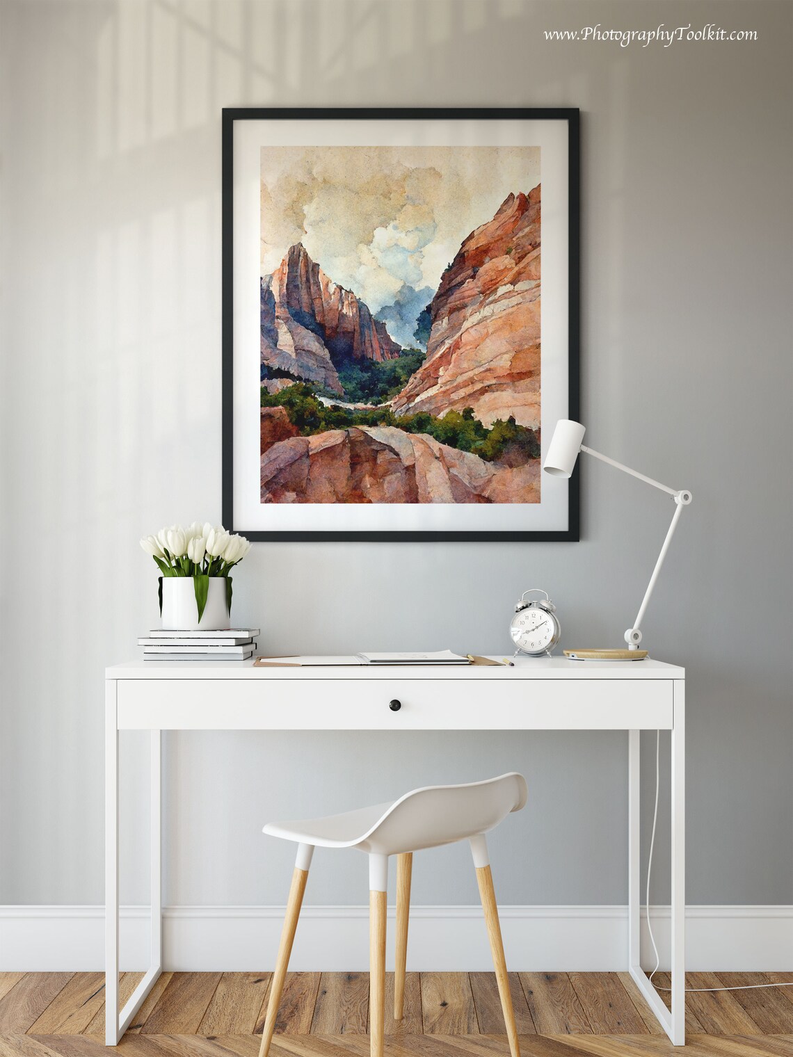 Zion Canyon Boho Western Decor Art Print - Image 2
