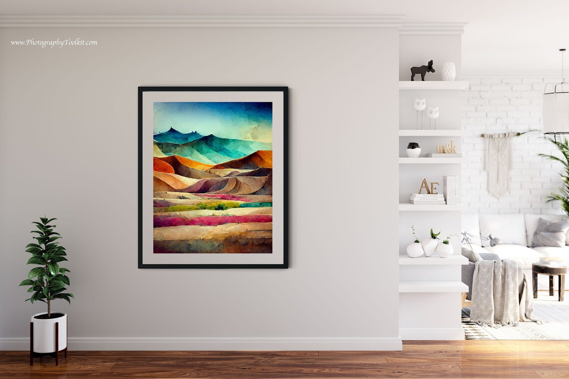 Desert Landscape Boho Art Print, Bohemian Wall Art - Image 4