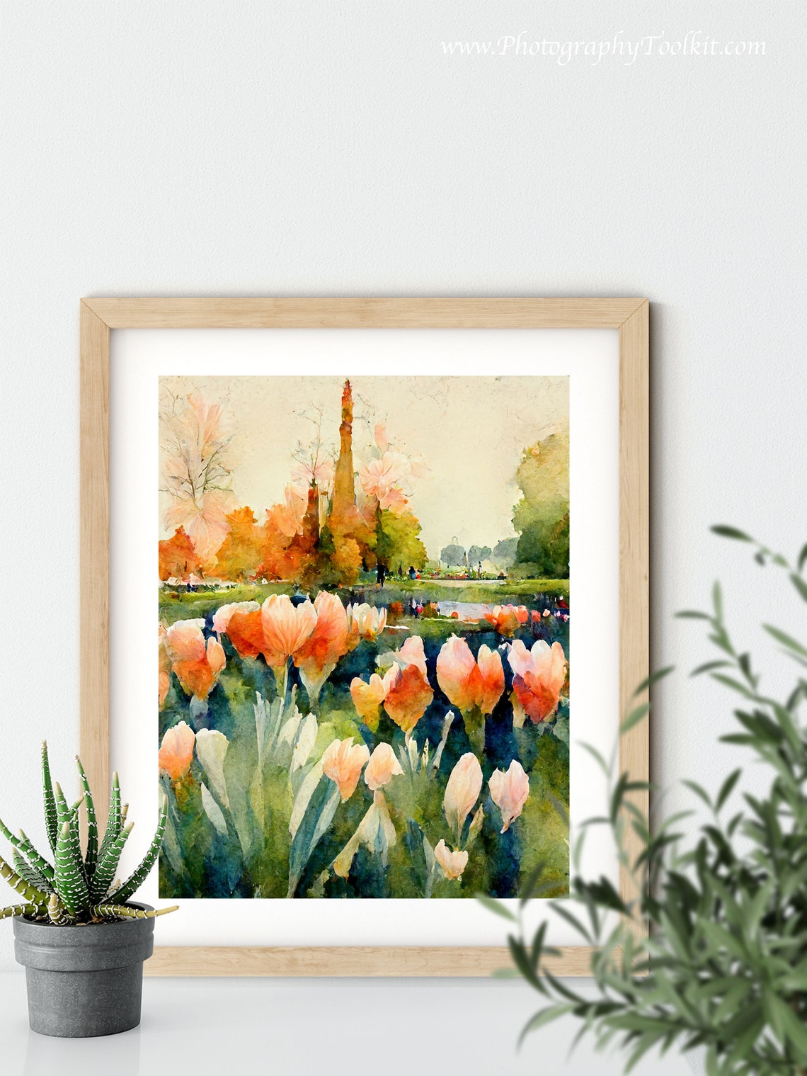 Keukenhof Tulip Field Print Netherlands Poster Flower Field Art Print Scandinavian Wall Art Countryside Flower Field Flower Field Print - Image 5