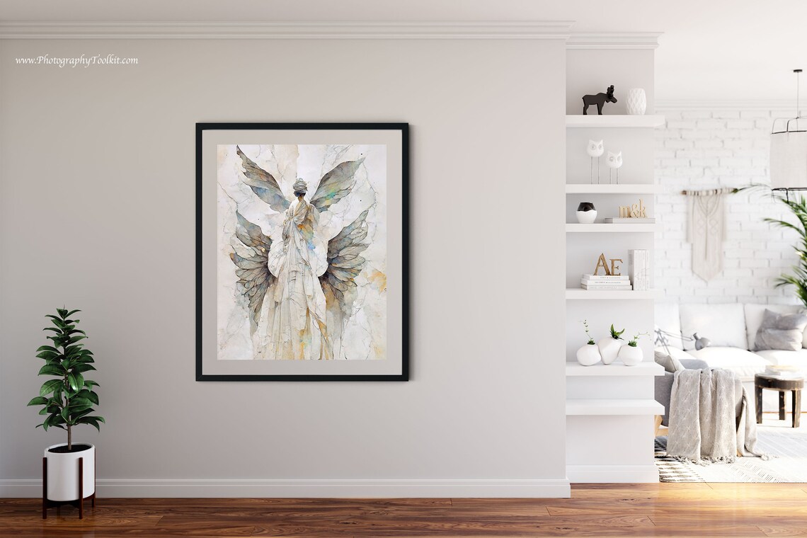 Guardian Angel Artwork Print, Spiritual Wall Decor - Image 4