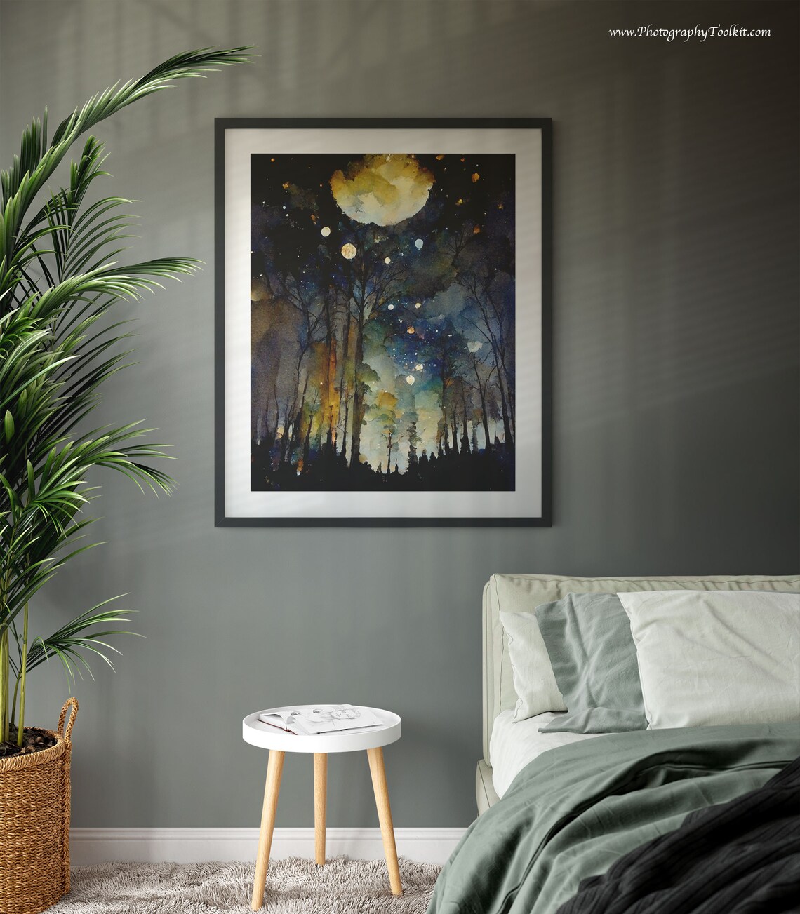 Night Sky Star Patterns Poster, Full Moon Magic - Image 3