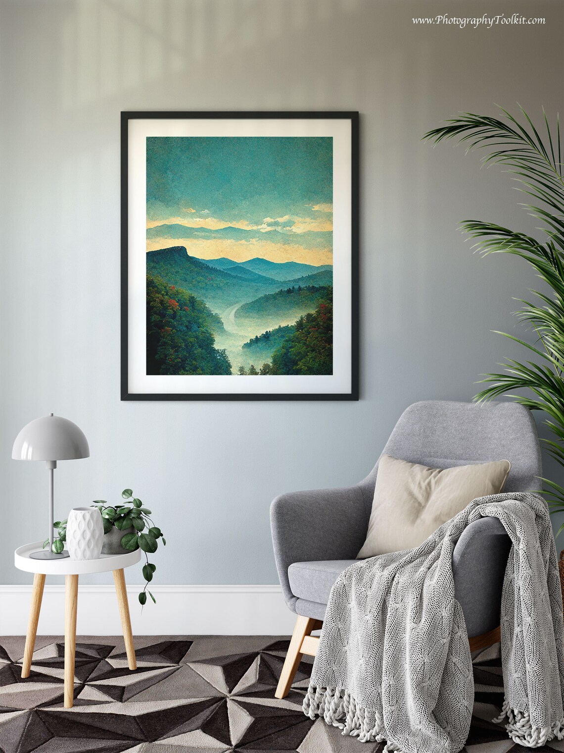 Blue Ridge Mountains Art Print, Mountain Landscape - Image 6