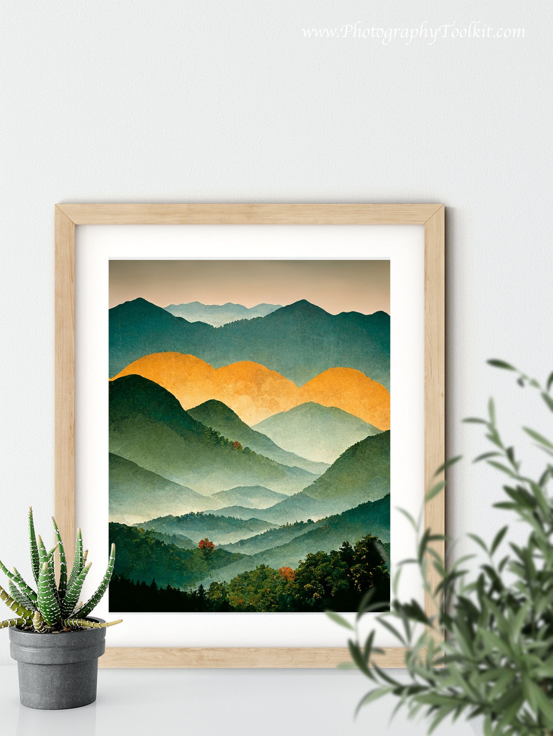 Great Smoky Mountains National Park Print Great Smoky Mountains National Park Poster Mountains Painting Smoky Mountain Art Misty Woods - Image 5