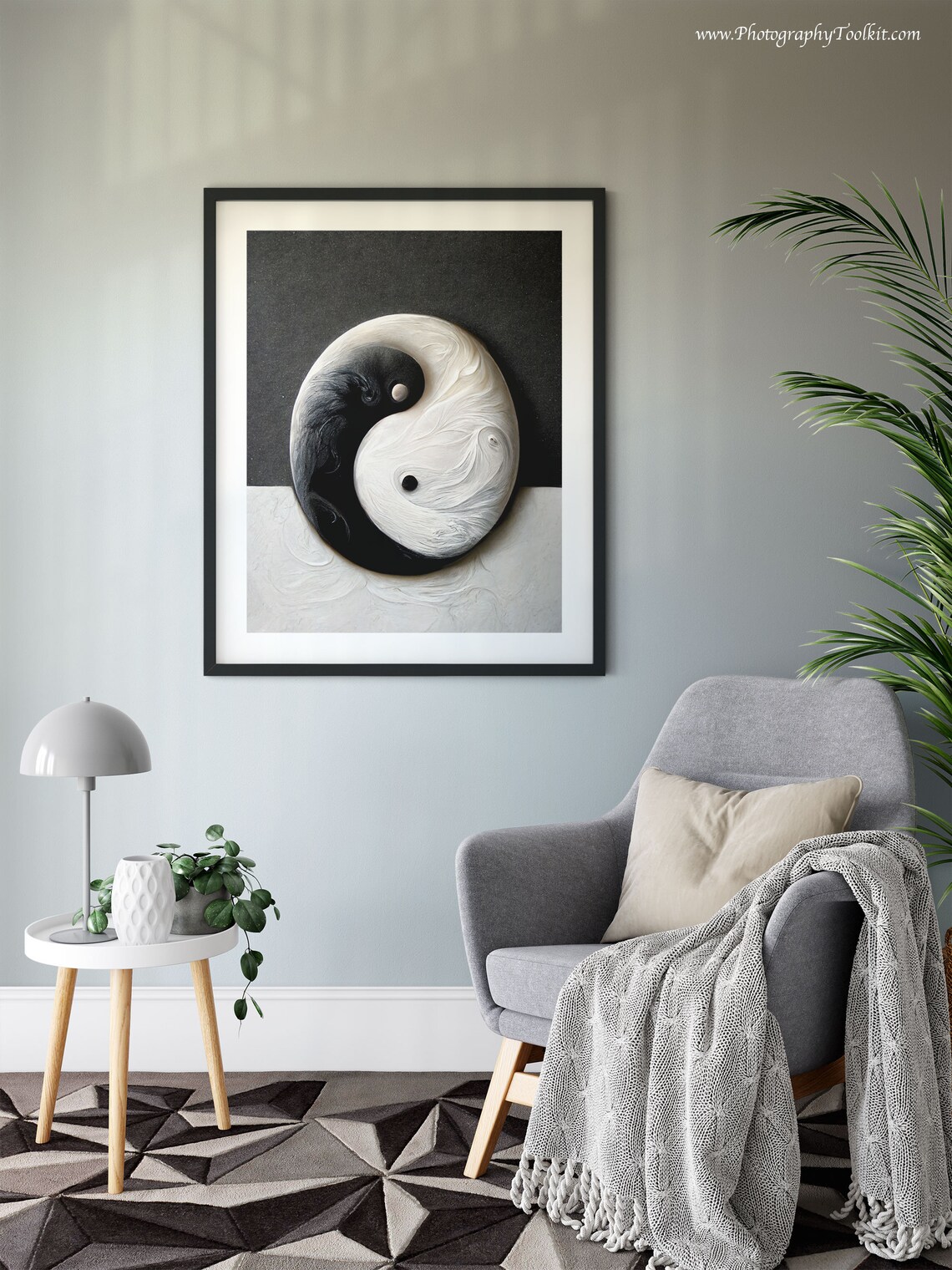 Yin Yang Black White Balance Symbol Minimal Zen Harmony Poster - Image 6