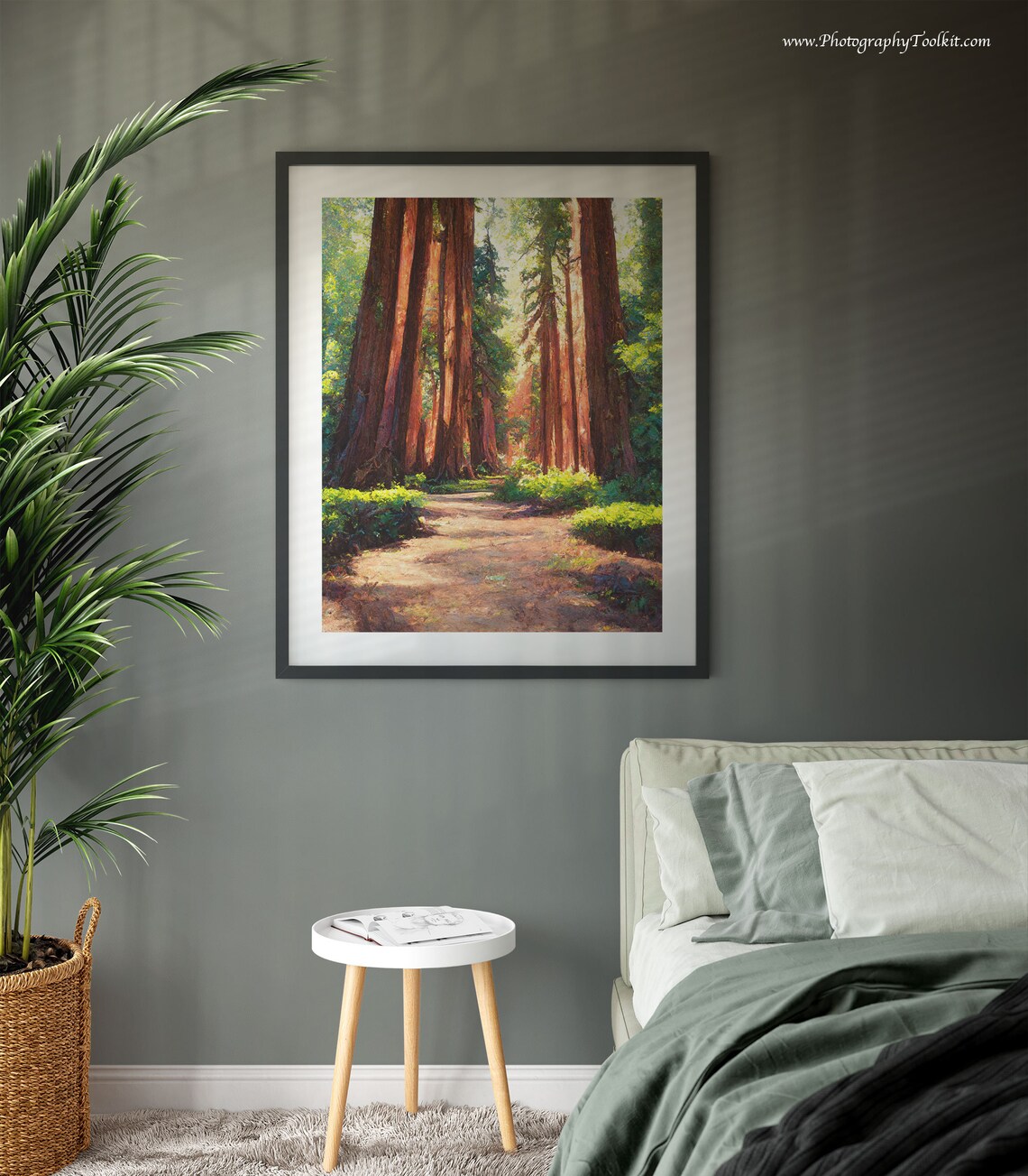 Redwood Tree Wall Art Redwood National Park Travel Poster Vintage Travel Print Poster Eureka California Redwood Forest Print State Park - Image 3