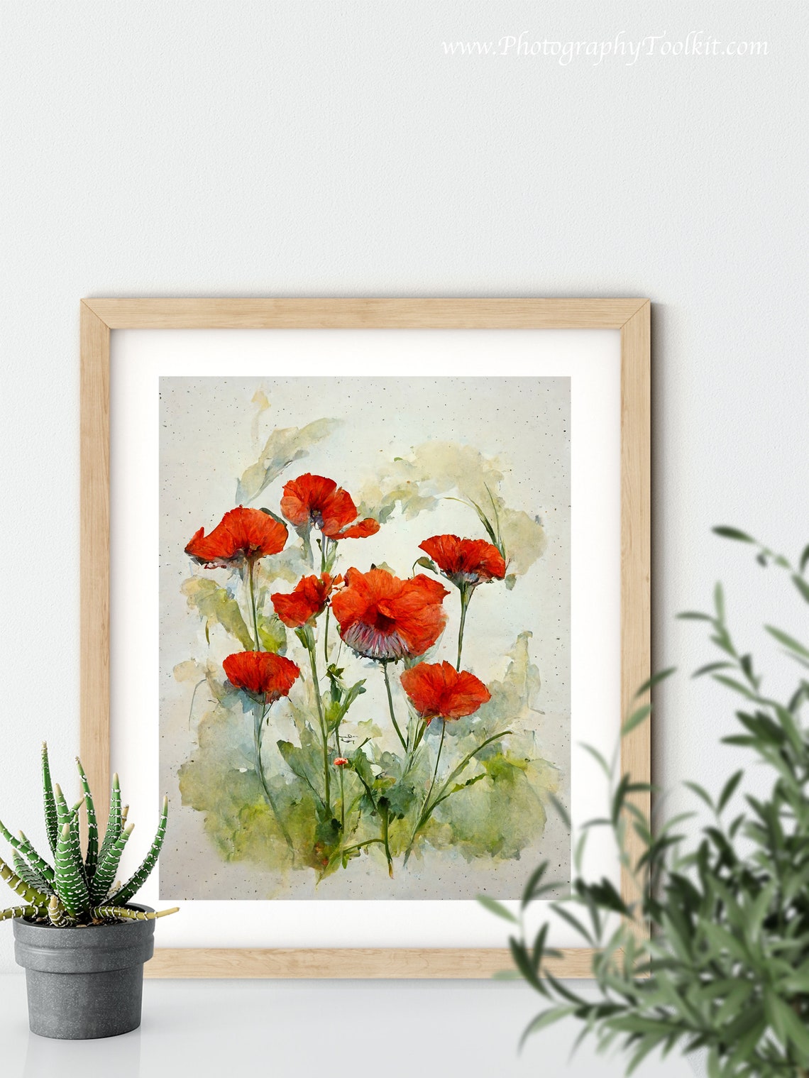 Red Poppies Print Poppy Flowers Art Poppies Watercolor Abstract Poppy Poppy Wall Art Farmhouse Wall Decor Poppy Painting Red Flowers - Image 5