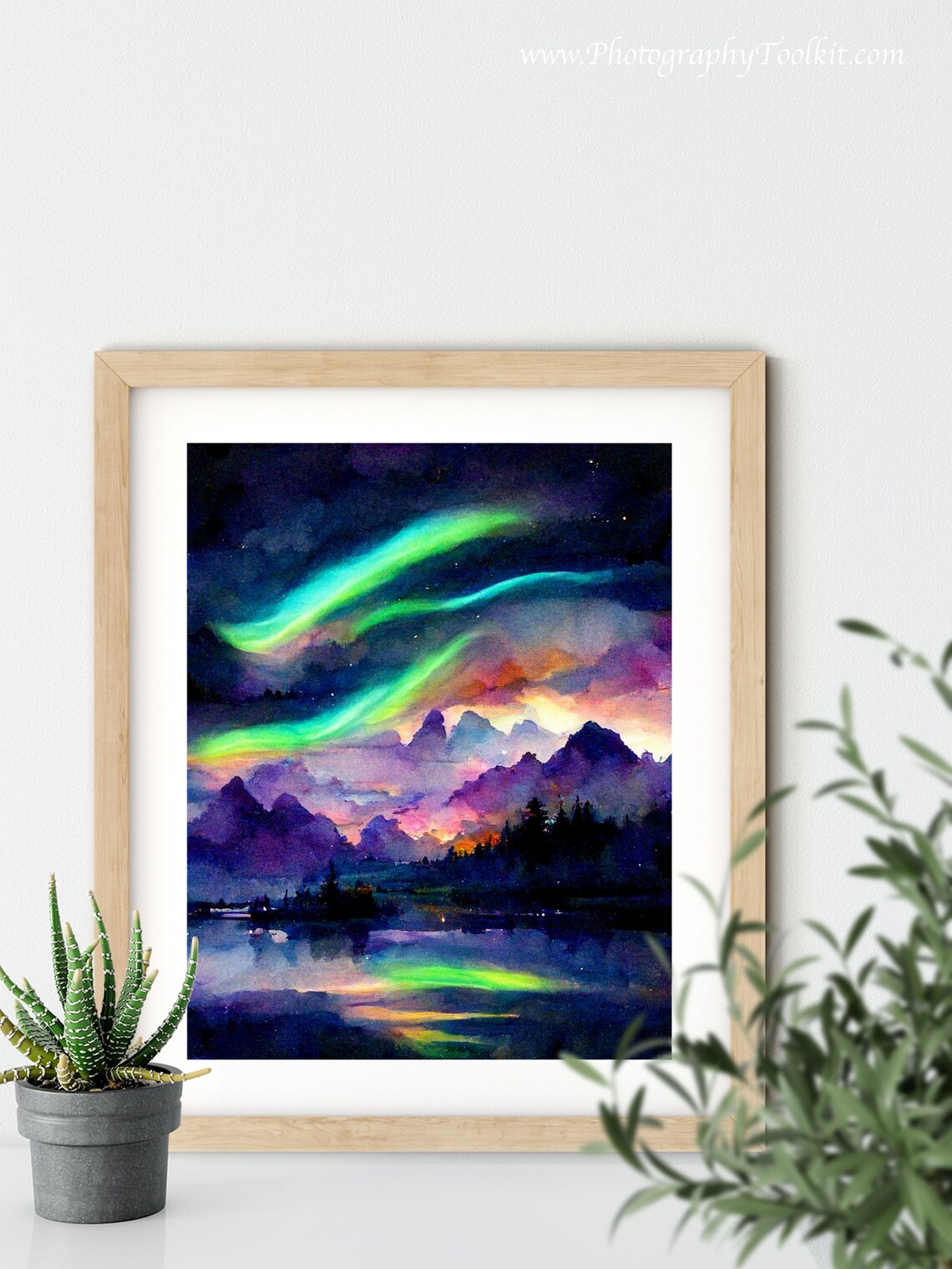 Aurora Borealis Art, Northern Lights Night Sky Print - Image 5