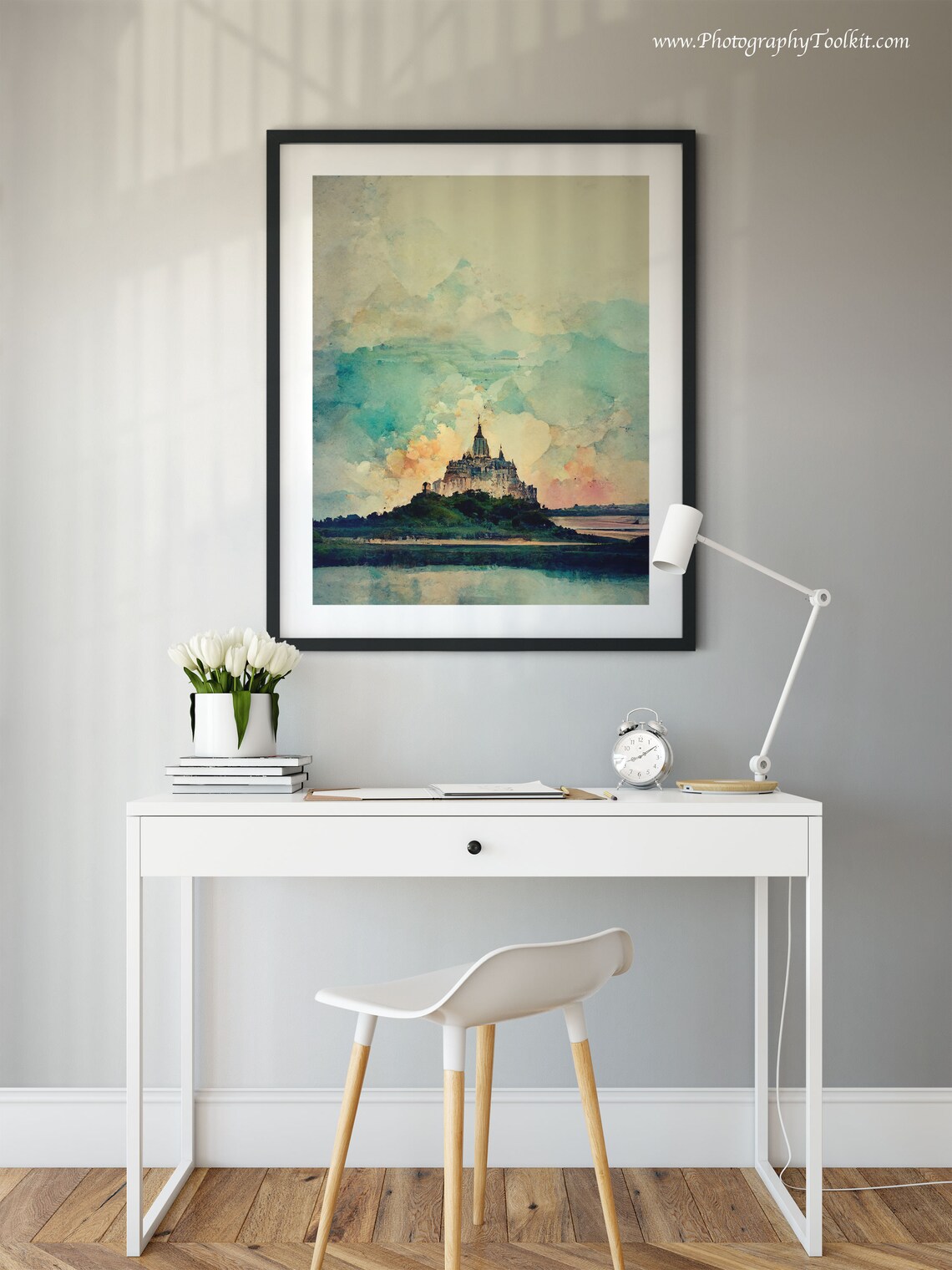 Mont Saint Michel Travel Poster, France Landscape - Image 2